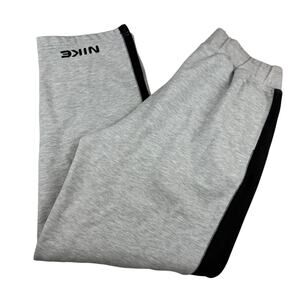 Vintage Nike Fleece Sweatpants Gray Black Stripe XL Made Malaysia